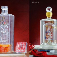 上海工艺酒瓶生产厂家_河间宏艺公司厂家定制内置酒瓶
