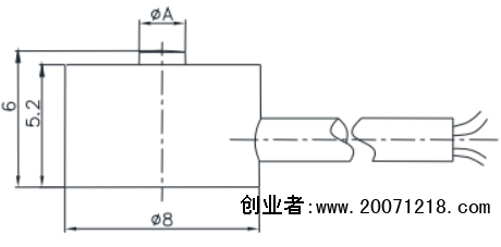 微型压力传感器CAZF-Y8尺寸图