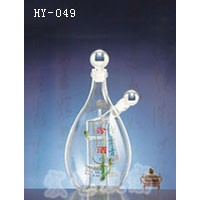 重庆船瓶企业/河间宏艺玻璃制品厂价供应内置酒瓶