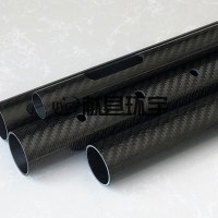 3k碳纤维圆管 高强度全碳纤维管 亮光哑光斜纹平纹可定制