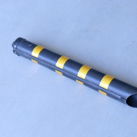 黑黄PVC管拉线护套 反光贴膜警示管